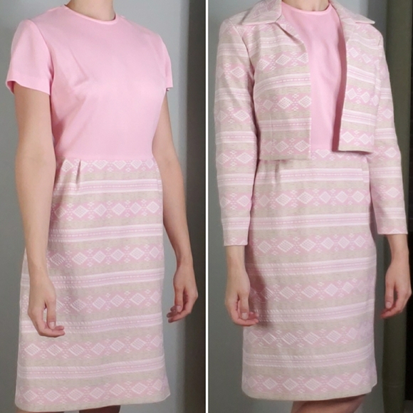 pink dress and jacket